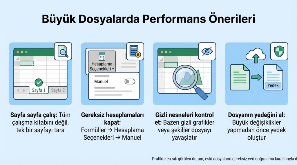 Büyük Dosyalarda Performans Önerileri
