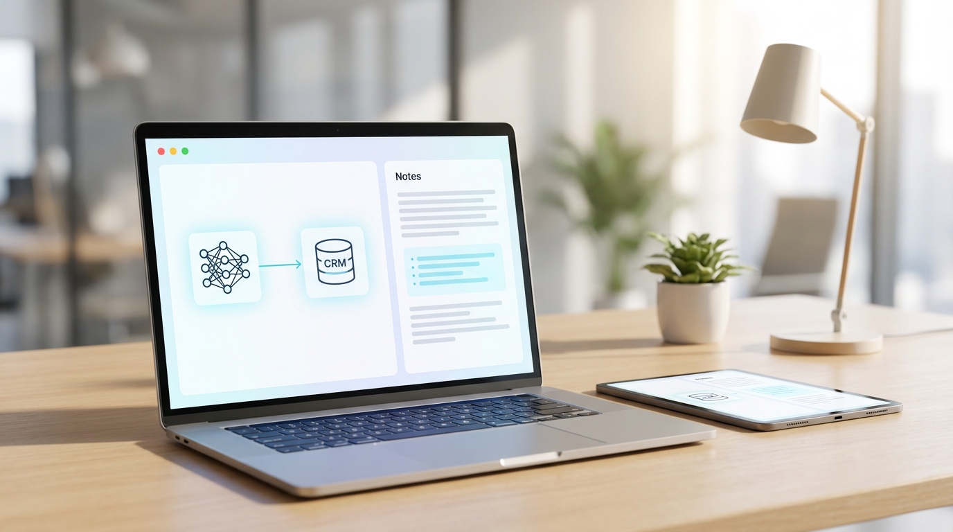 CRM notlarını otomatik dolduran AI ajanı akışı tasarlama 1 CRM notlarını otomatik dolduran AI ajanı akışı tasarlama