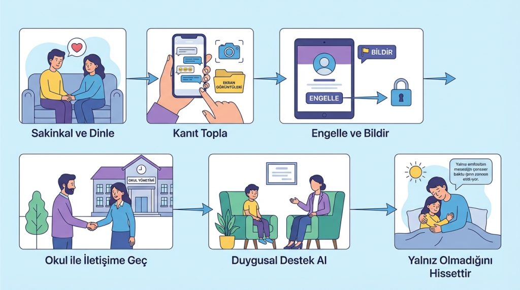 Çocuğum siber zorbalığa maruz kalırsa ne yapmalıyım?