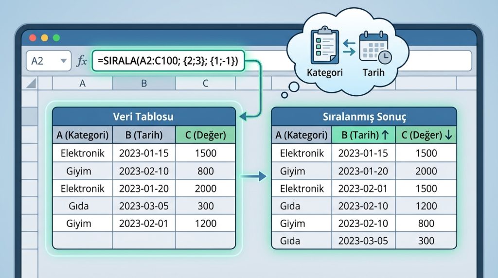 Çoklu Sütuna Göre Sıralama