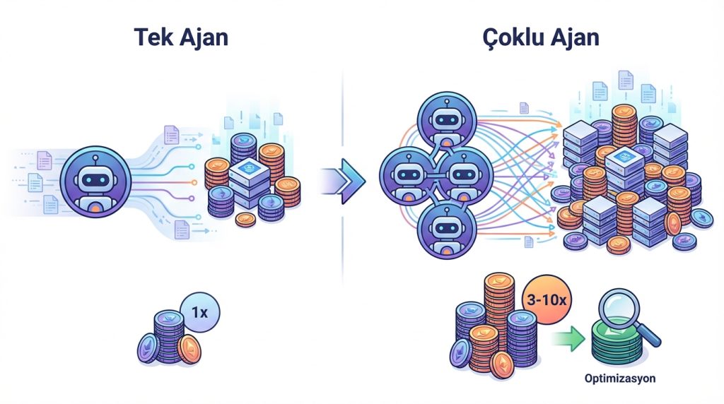 Çoklu ajan sistemi ne kadar pahalıya mal olur?