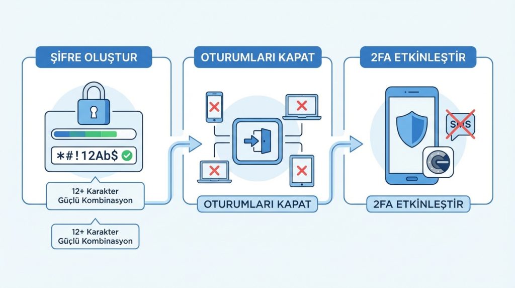 Dakika 5-10: Şifre Sıfırlama ve Oturumları Sonlandırma
