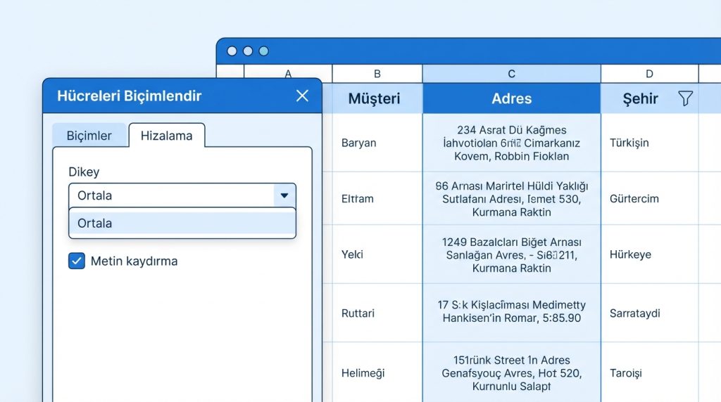 Dikey Hizalama ile Kombinasyon