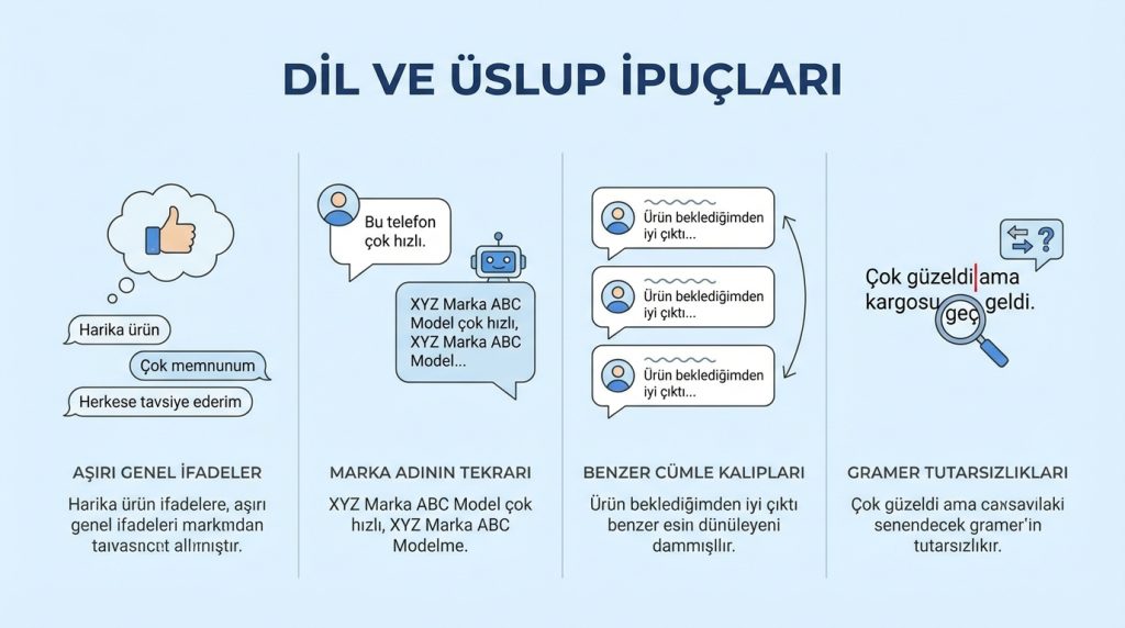 Yorumlar ve puanlar ne kadar güvenilir? Sağlıklı okuma yöntemi 2 Dil ve Üslup İpuçları
