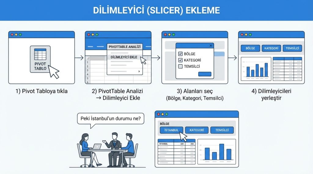 Dilimleyici (Slicer) Ekleme