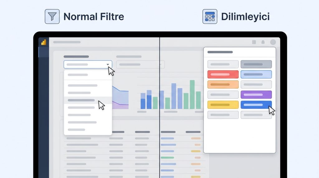 Excel PivotTable Filtreleme: Dilimleyici (Slicer) ile Etkileşimli Rapor 5 Dilimleyici ile normal filtre arasındaki fark nedir?