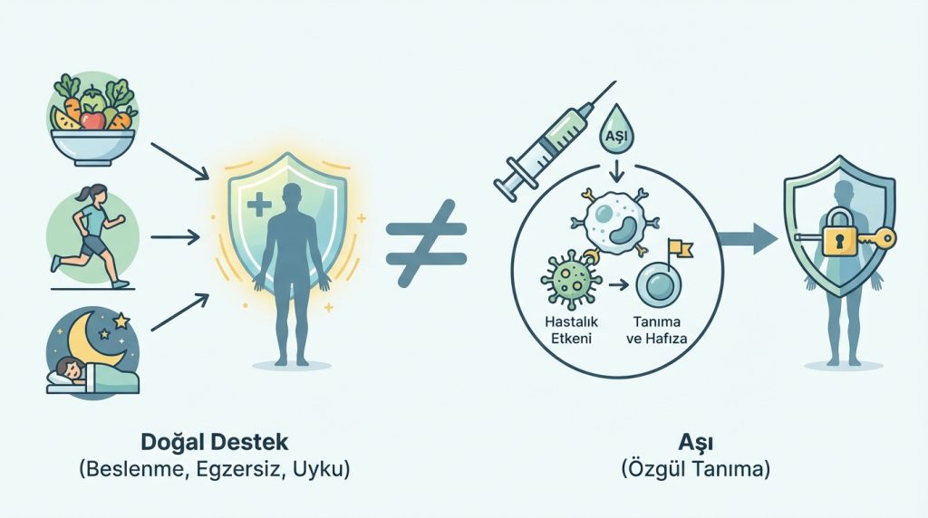 Doğal yollarla bağışıklığımı güçlendirmek aşı yerine geçer mi?