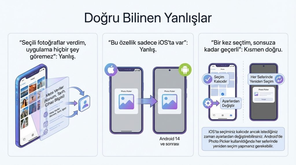 Fotoğraf erişimi izinleri: “seçili fotoğraflar” mantığı 3 Doğru Bilinen Yanlışlar