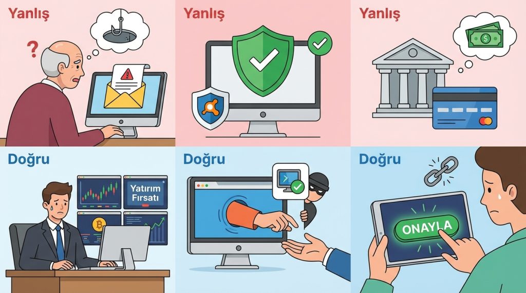 Uzaktan erişim yazılımı dolandırıcılığı: Riskler ve korunma 2 Doğru Bilinen Yanlışlar