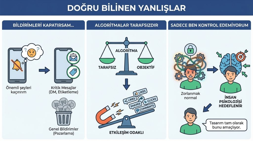 Bildirimlerin içerik tüketimini artırma mekanizması nasıl işler? 3 Doğru Bilinen Yanlışlar