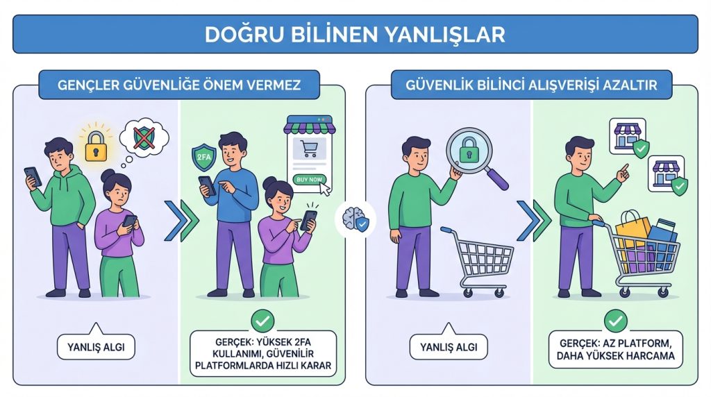 Hesap güvenliği davranışlarının tüketim alışkanlığıyla ilişkisi 3 Doğru Bilinen Yanlışlar