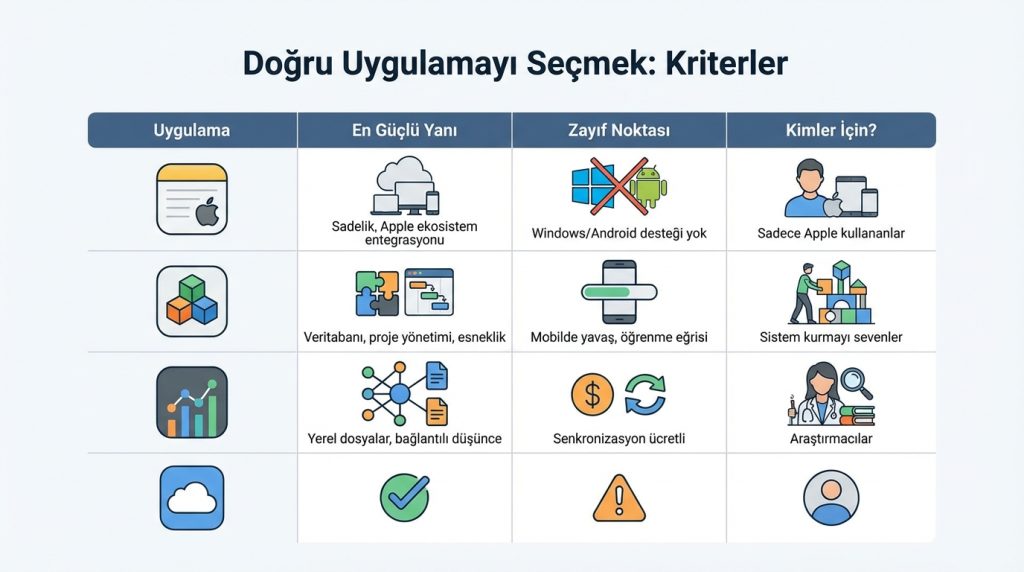 Doğru Uygulamayı Seçmek: Kriterler