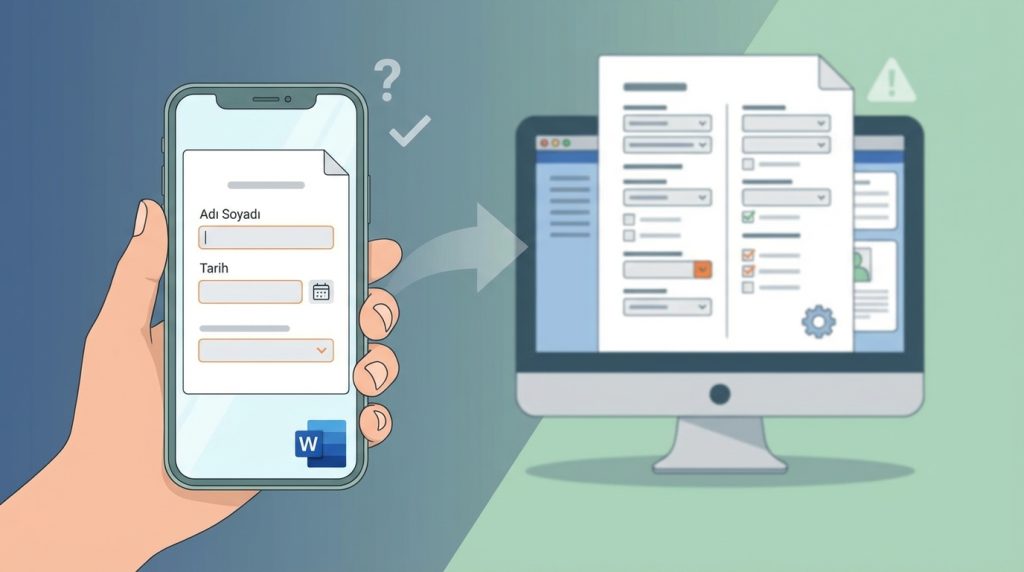 Word’de İçerik Denetimleri ile Doldurulabilir Şablon Hazırlama 5 Doldurulabilir şablonları mobil cihazlarda kullanabilir miyim?
