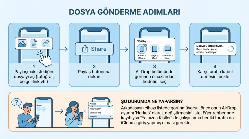 Dosya Gönderme Adımları
