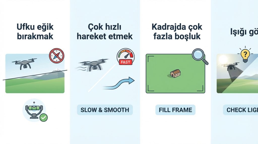 Drone Kadrajında Sık Yapılan Hatalar