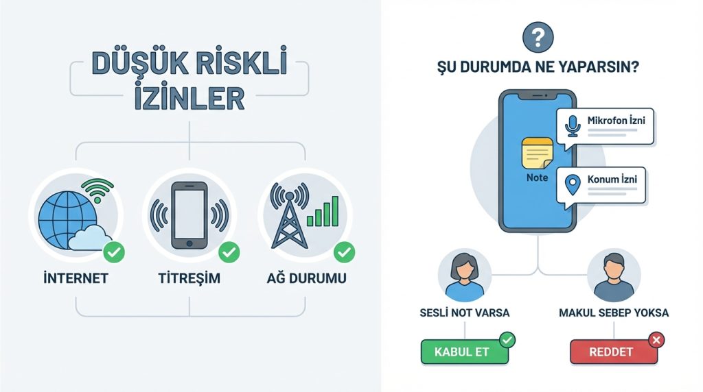 Düşük Riskli İzinler