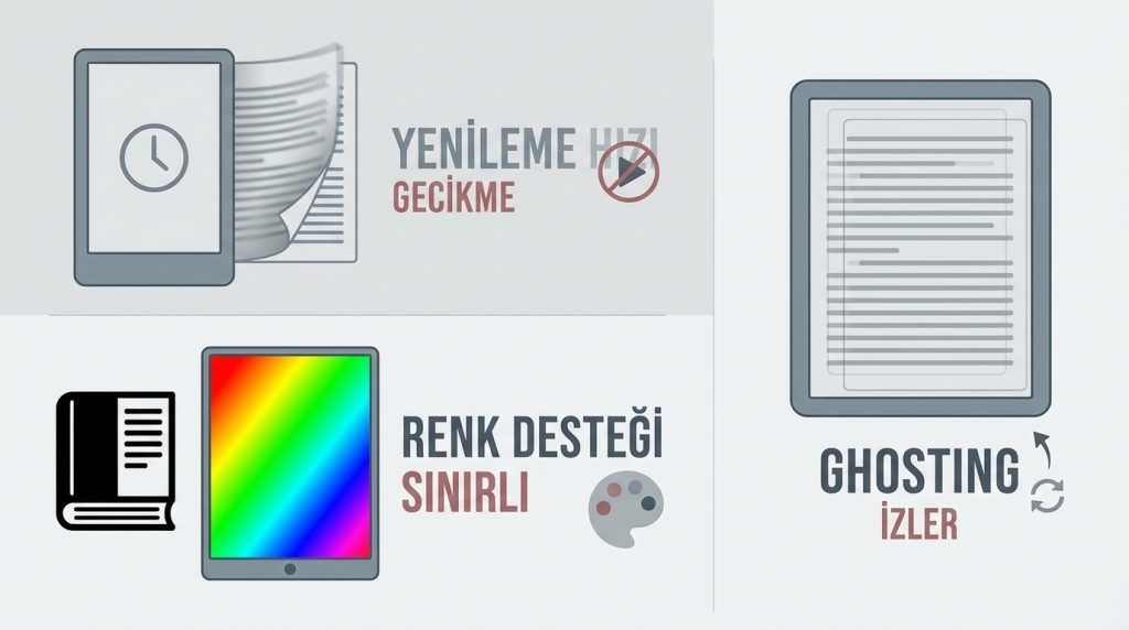 E-ink Ekranların Dezavantajları