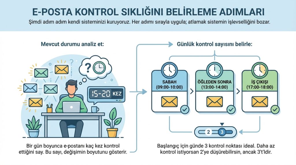 E-posta Kontrol Sıklığını Belirleme Adımları