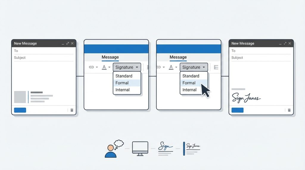 Outlook for Mac'te E-posta İmzası Oluşturma 4 E-posta Yazarken İmza Değiştirme