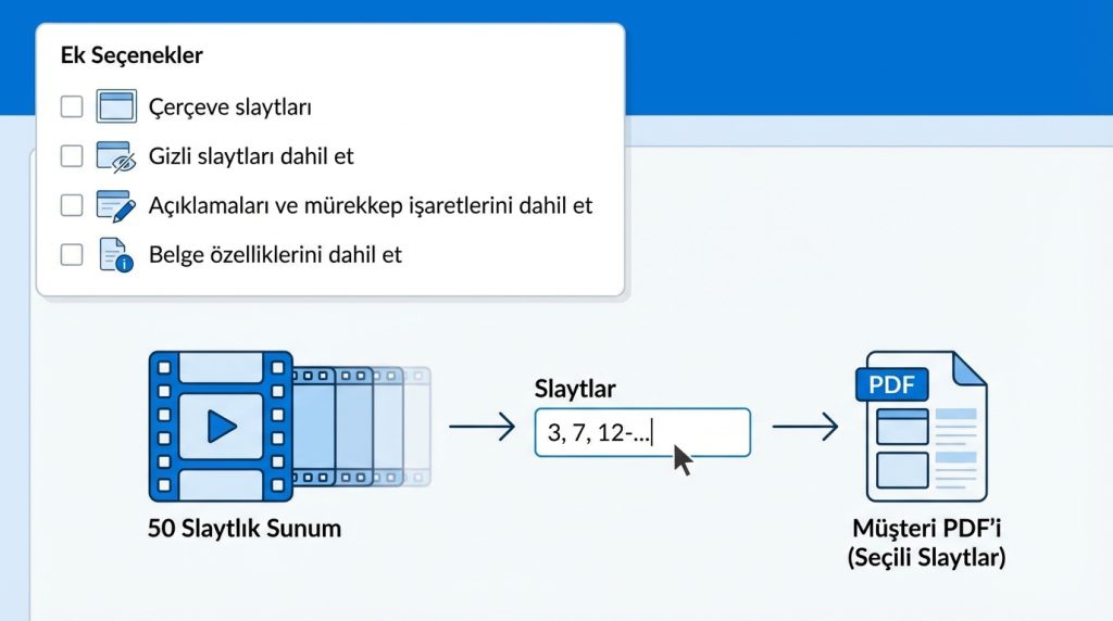 PowerPoint’te PDF Olarak Kaydetme ve Doğru Ayarlar 3 Ek Seçenekler