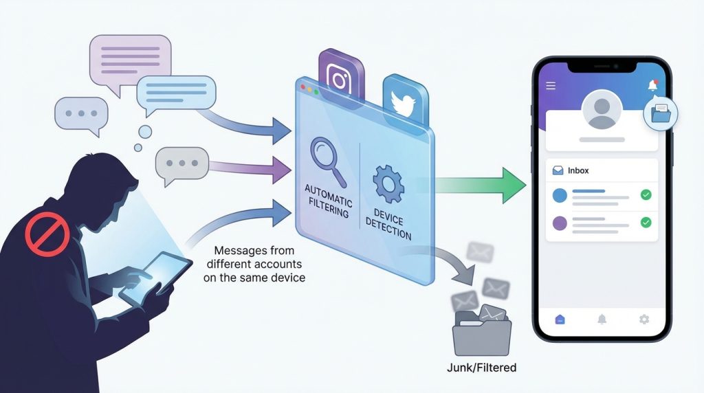 Engellediğim biri farklı hesaptan yazarsa ne olur?