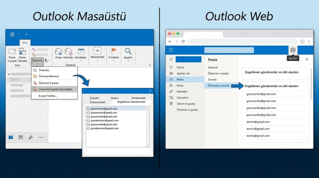 Outlook’ta Göndereni Engelleme Block Sender Rehberi 3 Engellenen Listeyi Görüntüleme