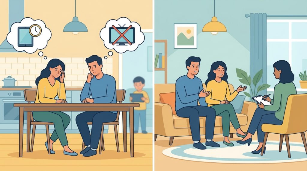 Eşimle ekran kuralları konusunda anlaşamıyoruz, ne yapabiliriz?