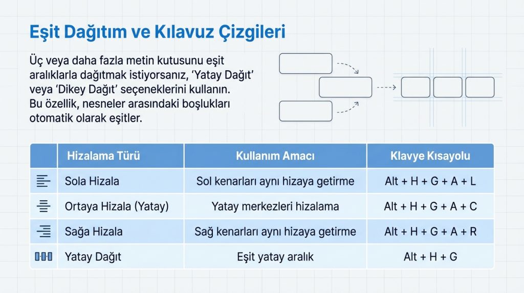 Eşit Dağıtım ve Kılavuz Çizgileri