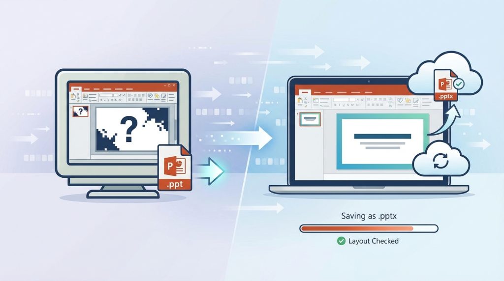 PowerPoint’te Hizalama Bozulmaları Neden Olur? 5 Eski PowerPoint dosyalarını yeni sürümde açmak sorun yaratır mı?