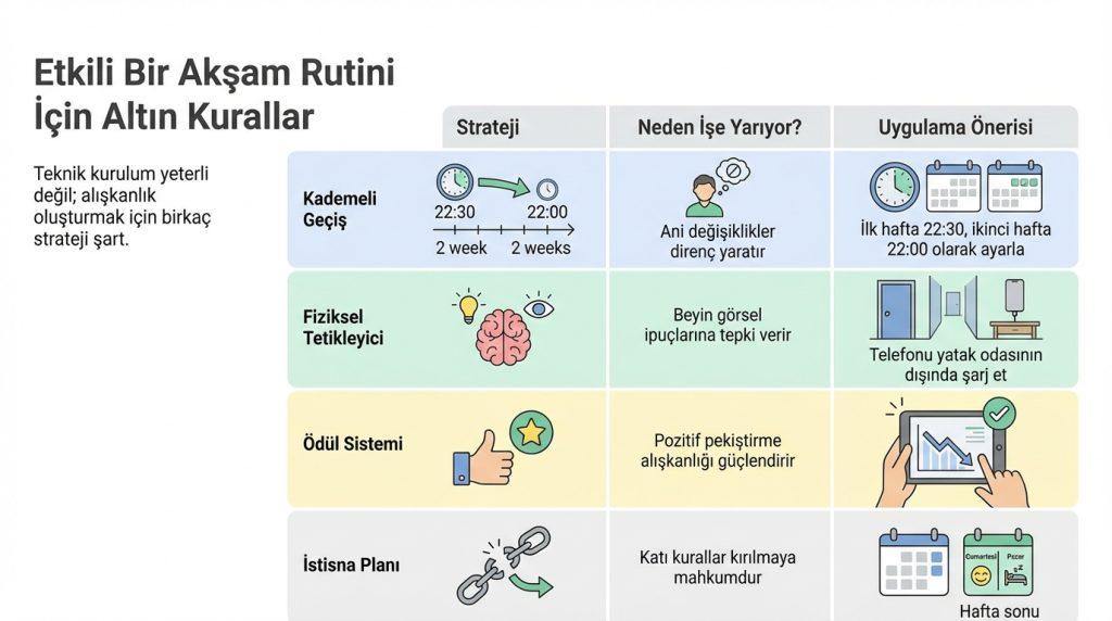 Etkili Bir Akşam Rutini İçin Altın Kurallar