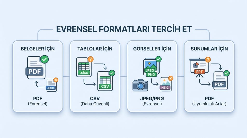 Outlook’ta Ek Dosya Gönderirken Dikkat Edilecekler 3 Evrensel Formatları Tercih Et