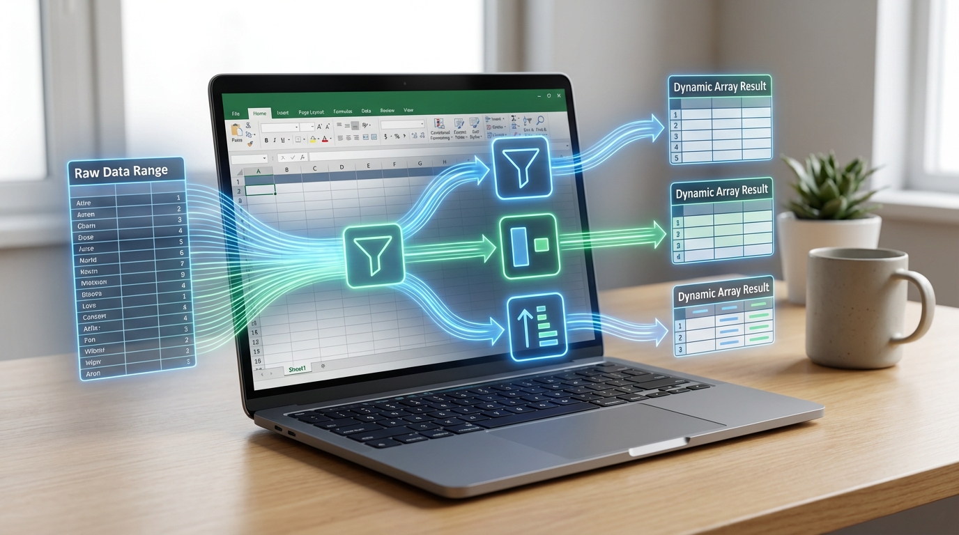 Excel’de Dinamik Diziler Nedir? FİLTRE/BENZERSİZ/SIRALA Mantığı
