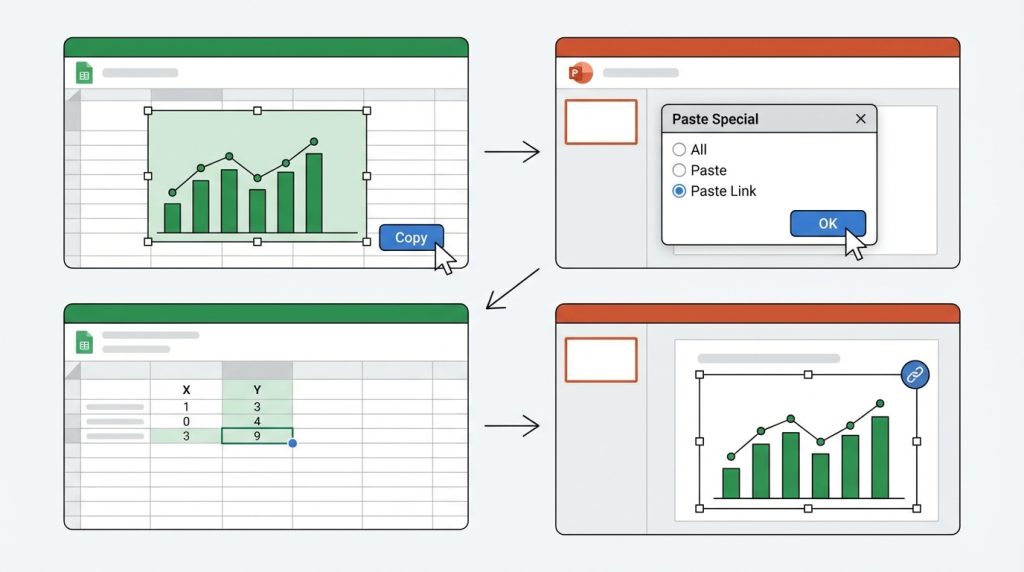 PowerPoint’te Grafik Ekleme ve Grafik Türü Seçimi 5 Excel'deki grafiği PowerPoint'e bağlantılı olarak nasıl eklerim?