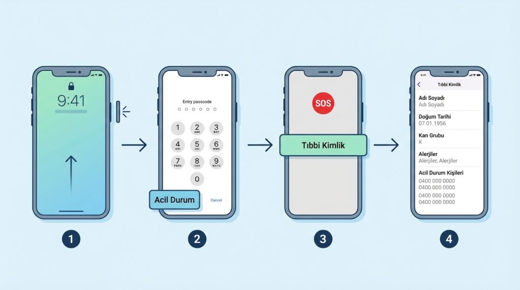 iPhone’da Tıbbi Kimlik (Medical ID) Nasıl Ayarlanır? 3 Face ID veya Touch ID'li iPhone'larda