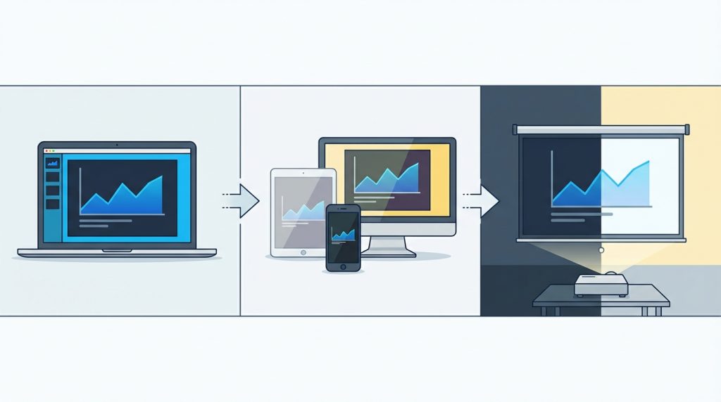 PowerPoint’te Arka Plan Görseli Kullanırken Dikkat Edilecekler 4 Farklı Cihazlarda Test Etme