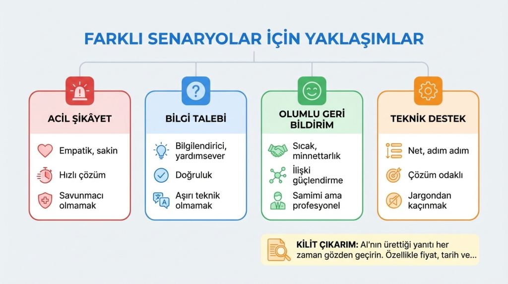 Farklı Senaryolar İçin Yaklaşımlar