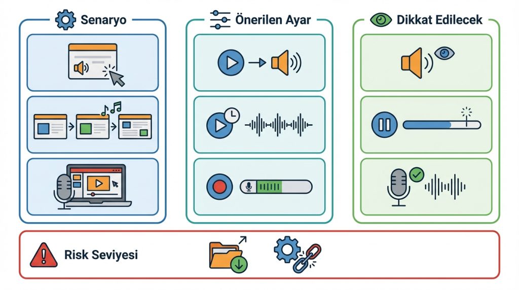 Farklı Slaytlara Farklı Sesler Ekleme