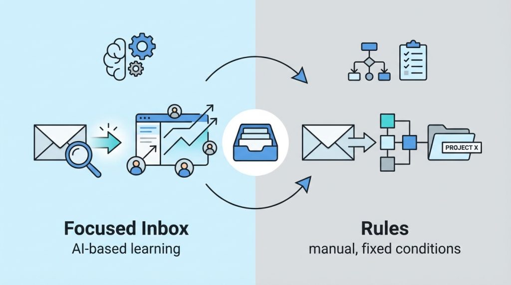 Outlook’ta Focused ve Other Sekmeleri Mantığı 3 Focused Inbox ile Kurallar (Rules) Arasındaki Fark