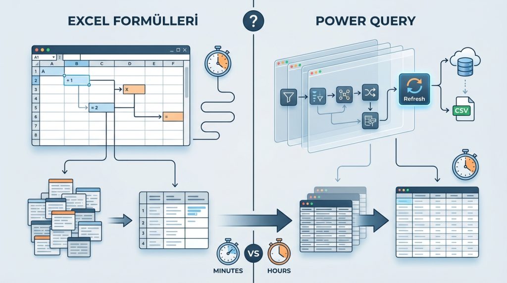 Excel’de Sorgu Oluşturma ve Yükleme: Power Query Temelleri 2 Formüllerden Farkı Nedir?