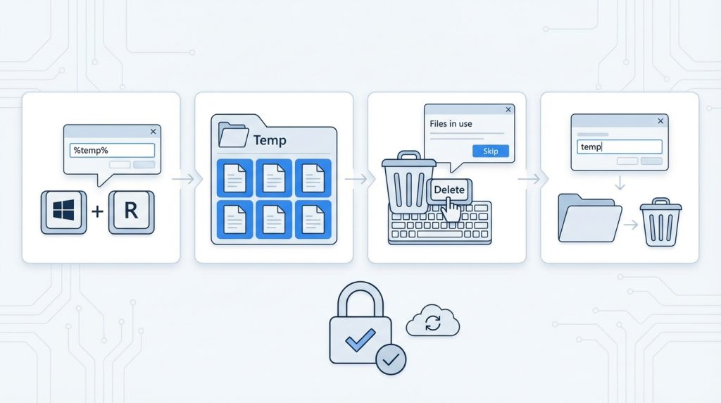 Windows’ta depolama alanı nasıl boşaltılır? 4 Geçici Dosyaları Manuel Olarak Temizleme