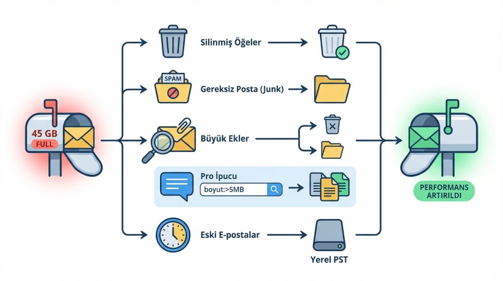 Gereksiz E-postaları Silme ve Arşivleme
