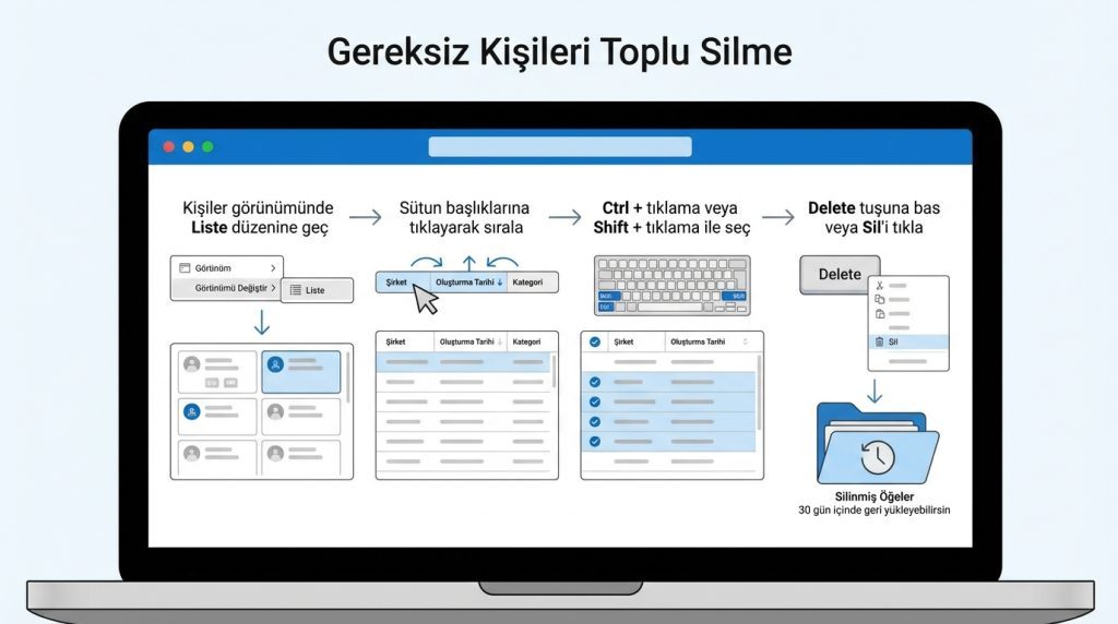 Gereksiz Kişileri Toplu Silme