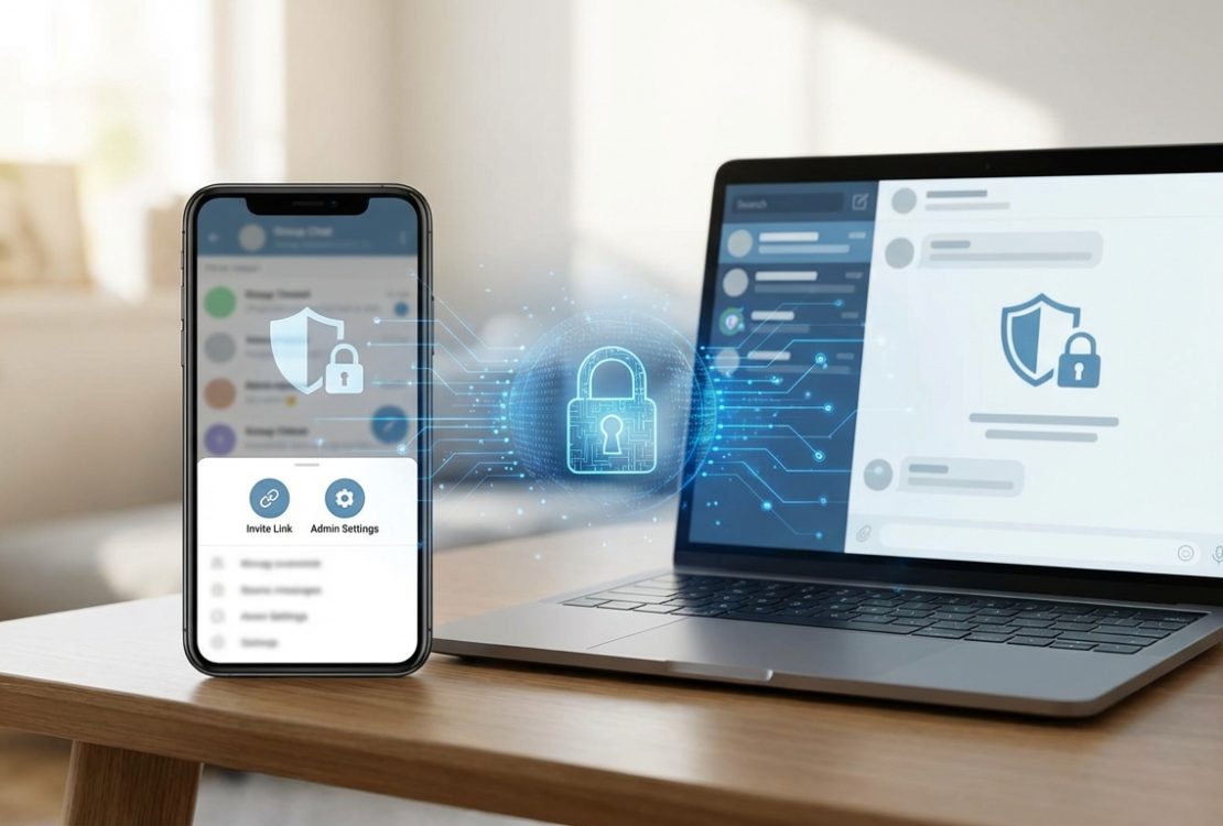 Grup sohbetlerinde gizlilik: davet, link, yönetici ayarları