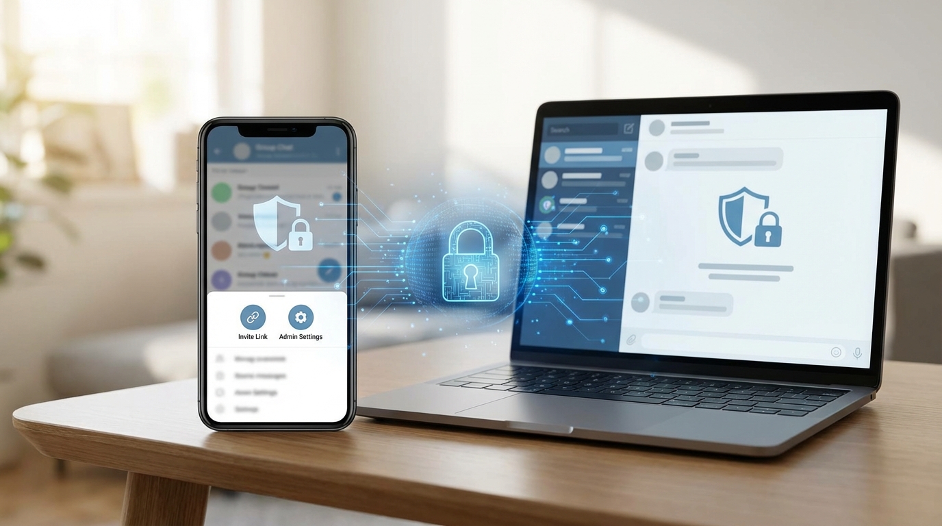 Grup sohbetlerinde gizlilik: davet, link, yönetici ayarları