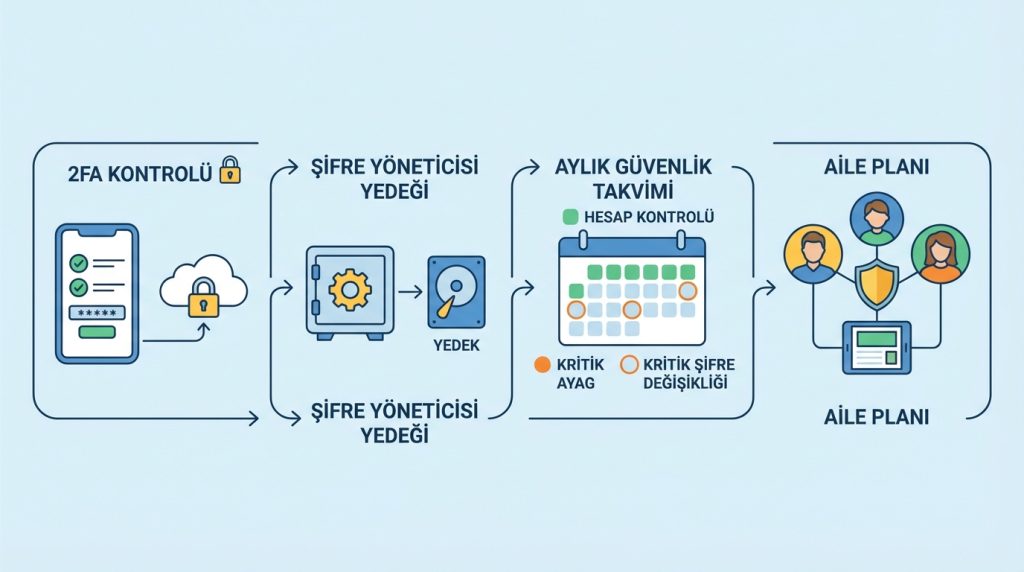 Dolandırıcılığa dayanıklı dijital yaşam: 30 günlük güvenlik planı 4 Gün 29-30: Sistem Kontrolü ve Rutin Oluşturma