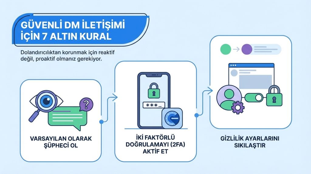 Güvenli DM İletişimi İçin 7 Altın Kural