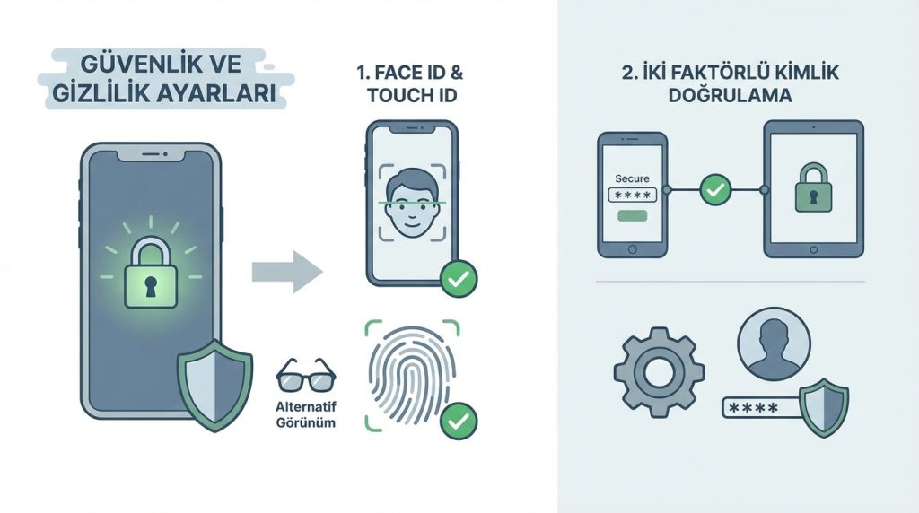 iPhone’da Yeni Başlayanlar İçin En Faydalı 30 Ayar 2 Güvenlik ve Gizlilik Ayarları (1-8)