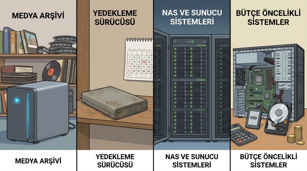 SSD ve HDD farkı nedir? Hangi kullanımda hangisi mantıklı? 3 HDD Tercih Etmeniz Gereken Durumlar