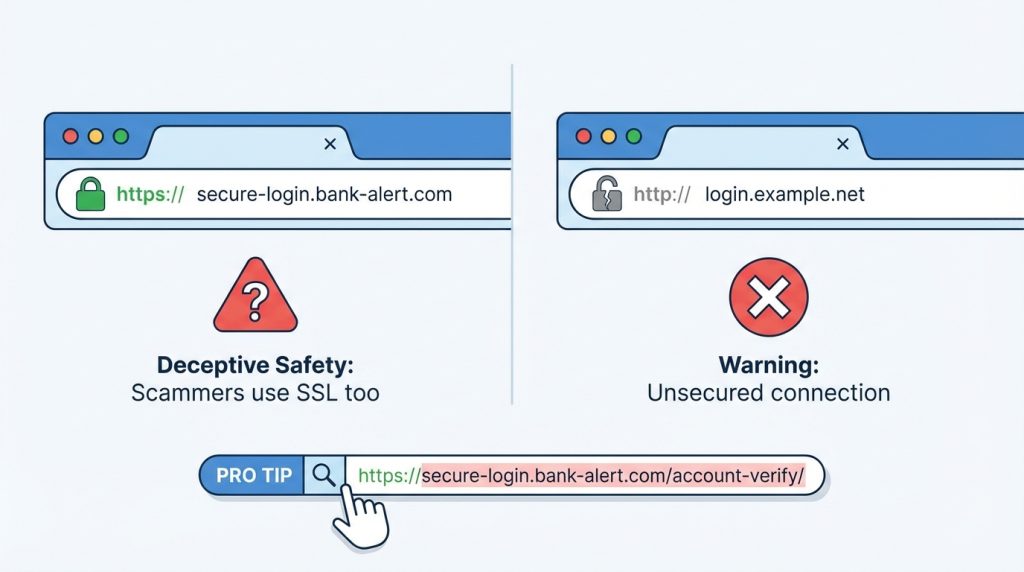 HTTPS ve Kilit İkonunu Kontrol Et
