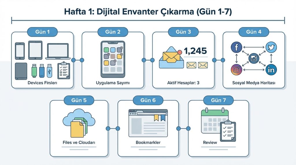 Hafta 1: Dijital Envanter Çıkarma (Gün 1-7)